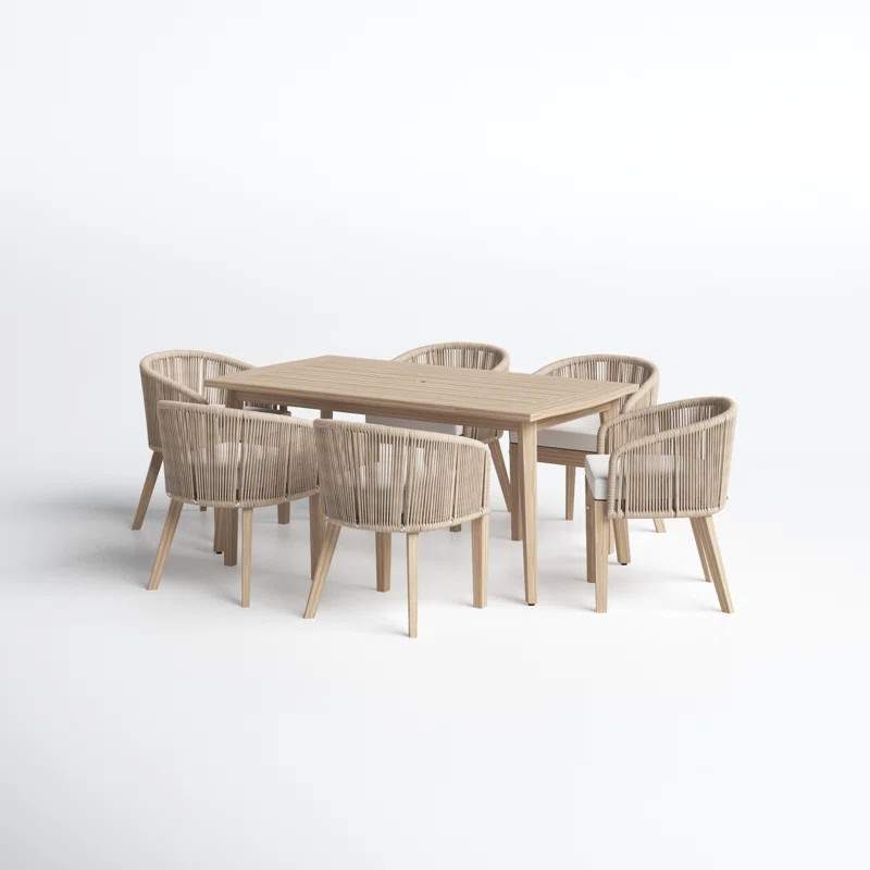 Bowery Rectangular 6 - Person Outdoor Dining Set | Wayfair North America