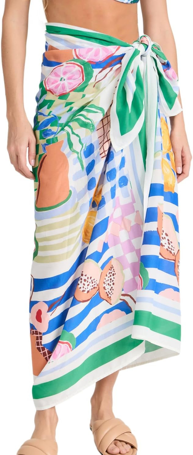 Womens Swimwear Cover Up Skirt 67x45 Summer Beach Long Sarong Swimsuit Floral Pareo Bikini Wrap S... | Amazon (US)