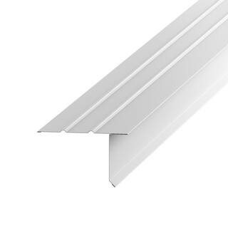 F5M 2.33 in. x 1.5 in. x 10 ft. White Galvanized Drip Edge Flashing | The Home Depot