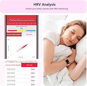 FITVII Fitness Tracker with 24/7 Heart Rate and Blood Pressure Monitor, HRV Blood Oxygen Sleep Tr... | Amazon (US)