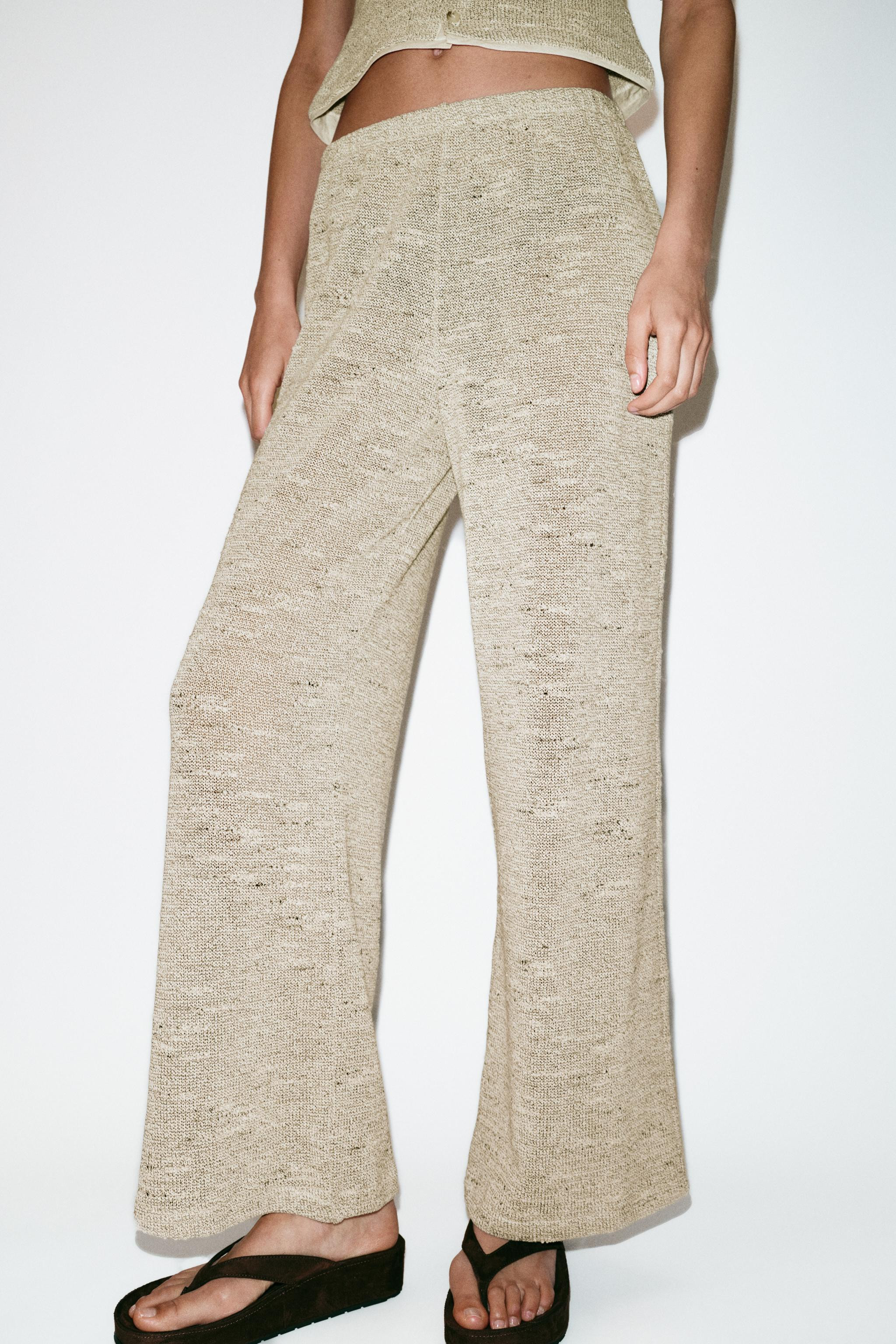 WIDE LEG TEXTURED PANTS | Zara US
