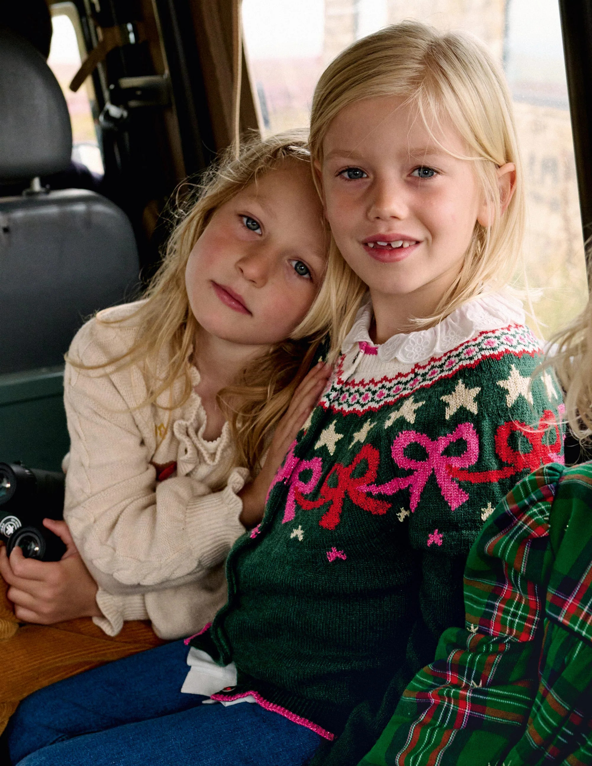 Edie Fair Isle Cardigan-Emerald Night Bows | Boden UK