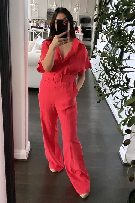Getting this red jumpsuit altered but omg I can’t wait for wear it! I sized up 

#LTKTravel #LTKOver40 #LTKWorkwear