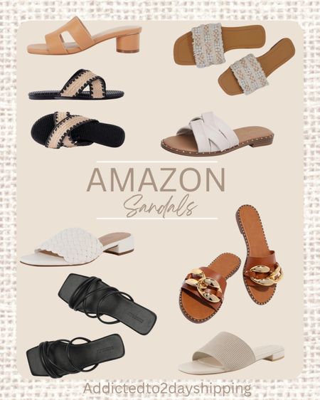 AMAZON- Sandals 

Leather strap sandals, gold chain strap sandals, skinny strappy sandals, slide on sandals, kitten heel slide on sandals, woven sandal, pearl sandals, neutral sandal, black sandal, brown sandal, white sandal, straw woven sandal, casual sandal, dressy sandal



#LTKshoecrush #LTKstyletip #LTKfindsunder100