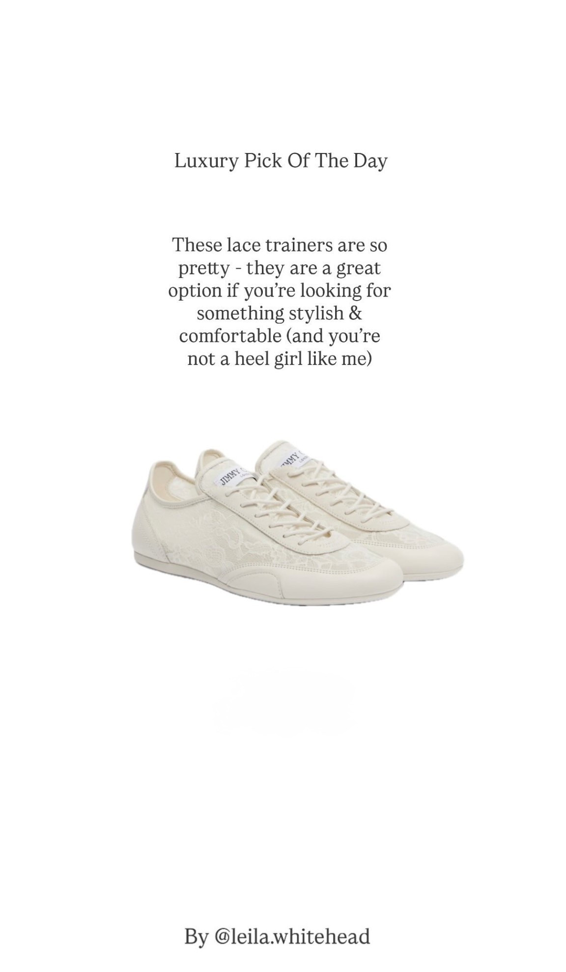 Elevate the everyday trainer with this pretty lace version - perfect for adding interest to a casual pair of trousers 🤍

#mytheresa @mytheresa
#jimmychoo @jimmychoo

#LTKuk #LTKeurope #LTKluxury
