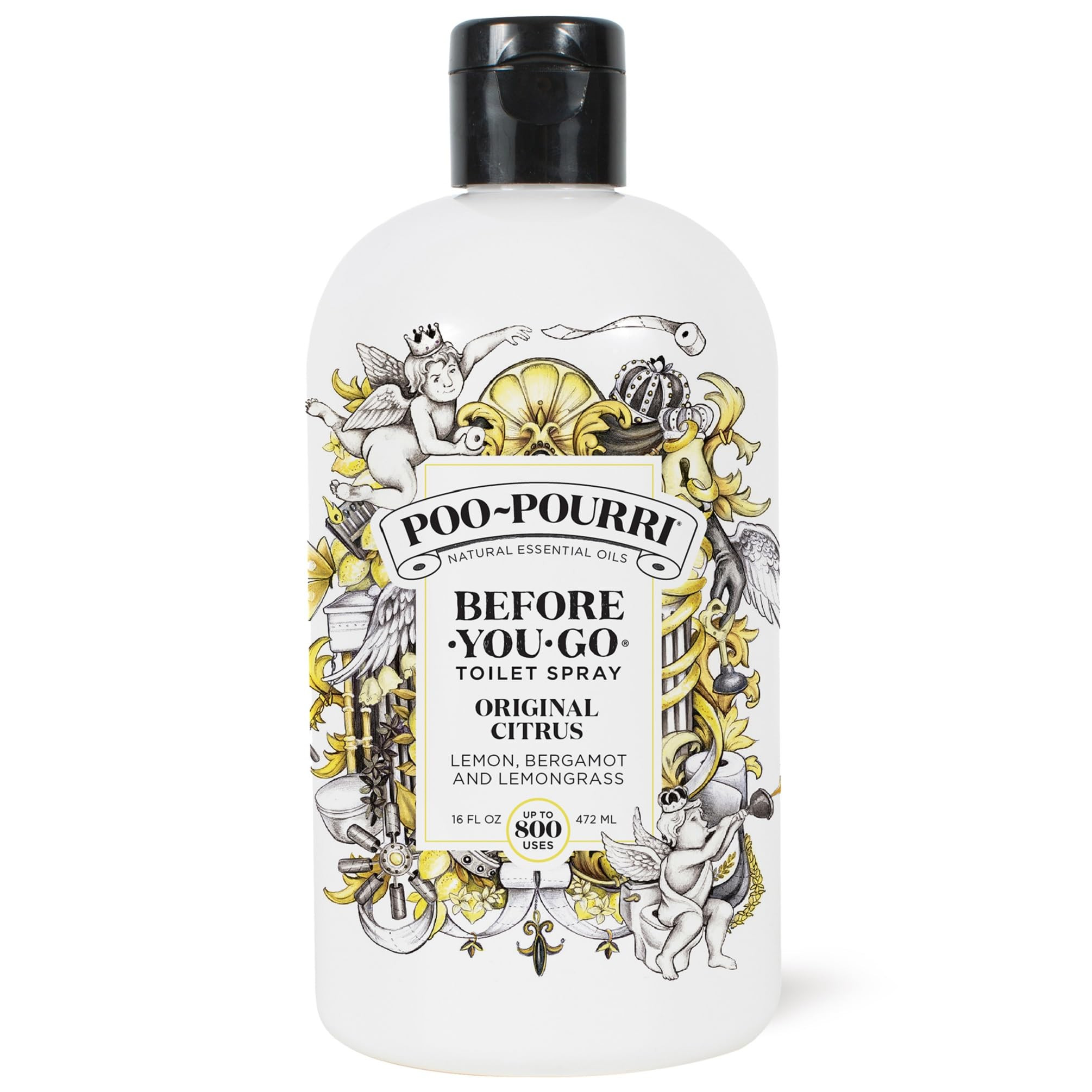 Poo-Pourri Before-You-Go Toilet Spray Refill, Original Citrus, 16 Fl Oz, Up to 800 Uses, Bathroom... | Amazon (US)