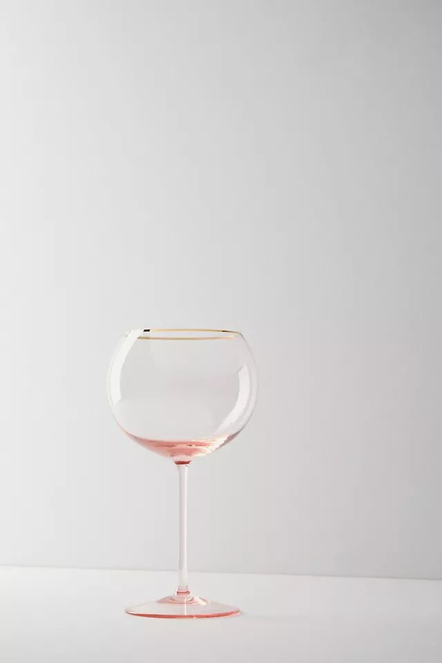 Gilded Rim Red Wine Glass | Anthropologie (US)