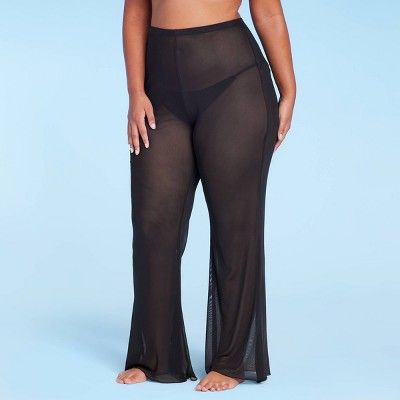 Women's Mesh Cover Up High Waist Flare Pants - Wild Fable™ | Target