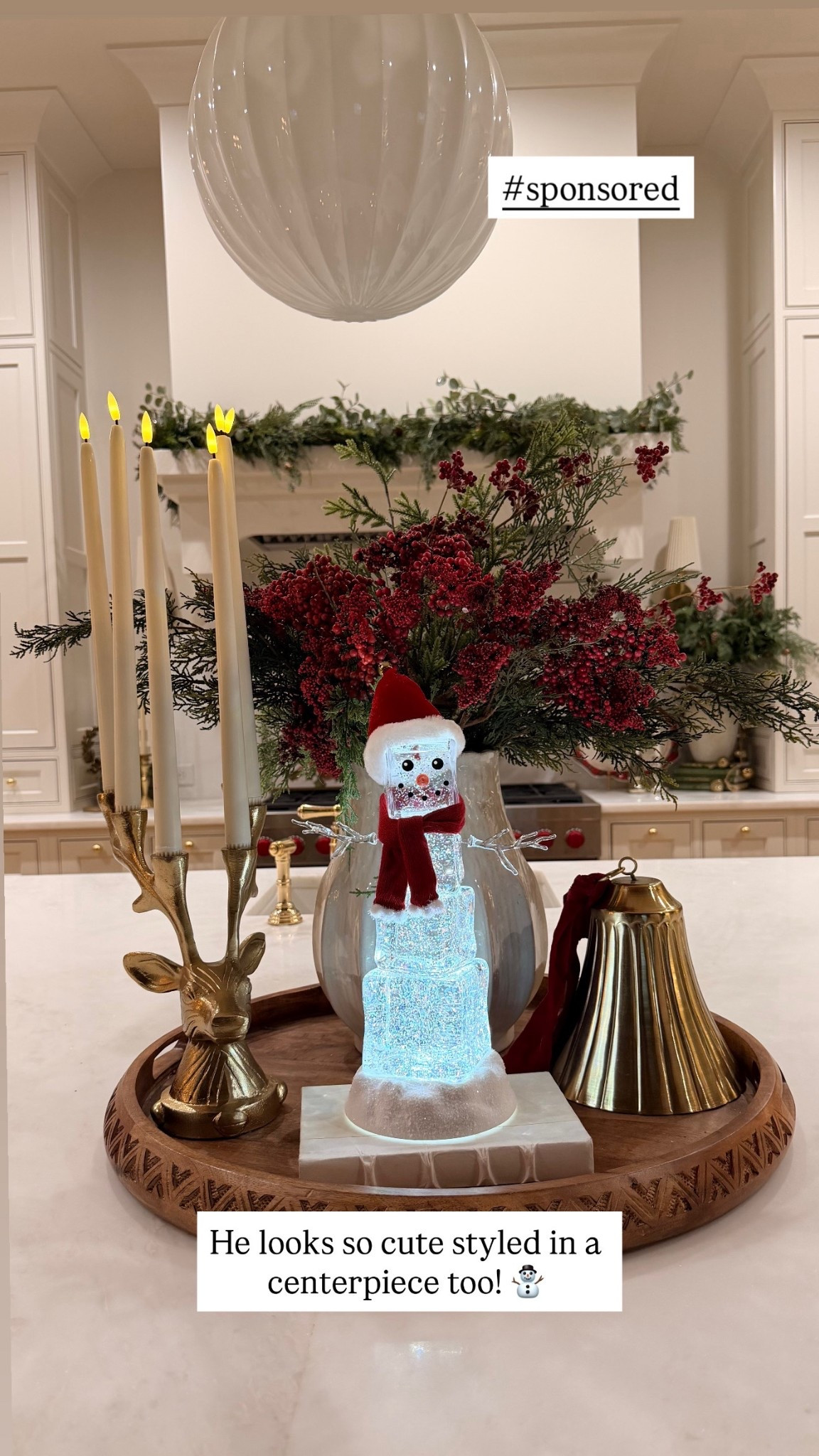 This snowman was the perfect addition to this centerpiece!

#LTKSeasonal #LTKHome #LTKHoliday