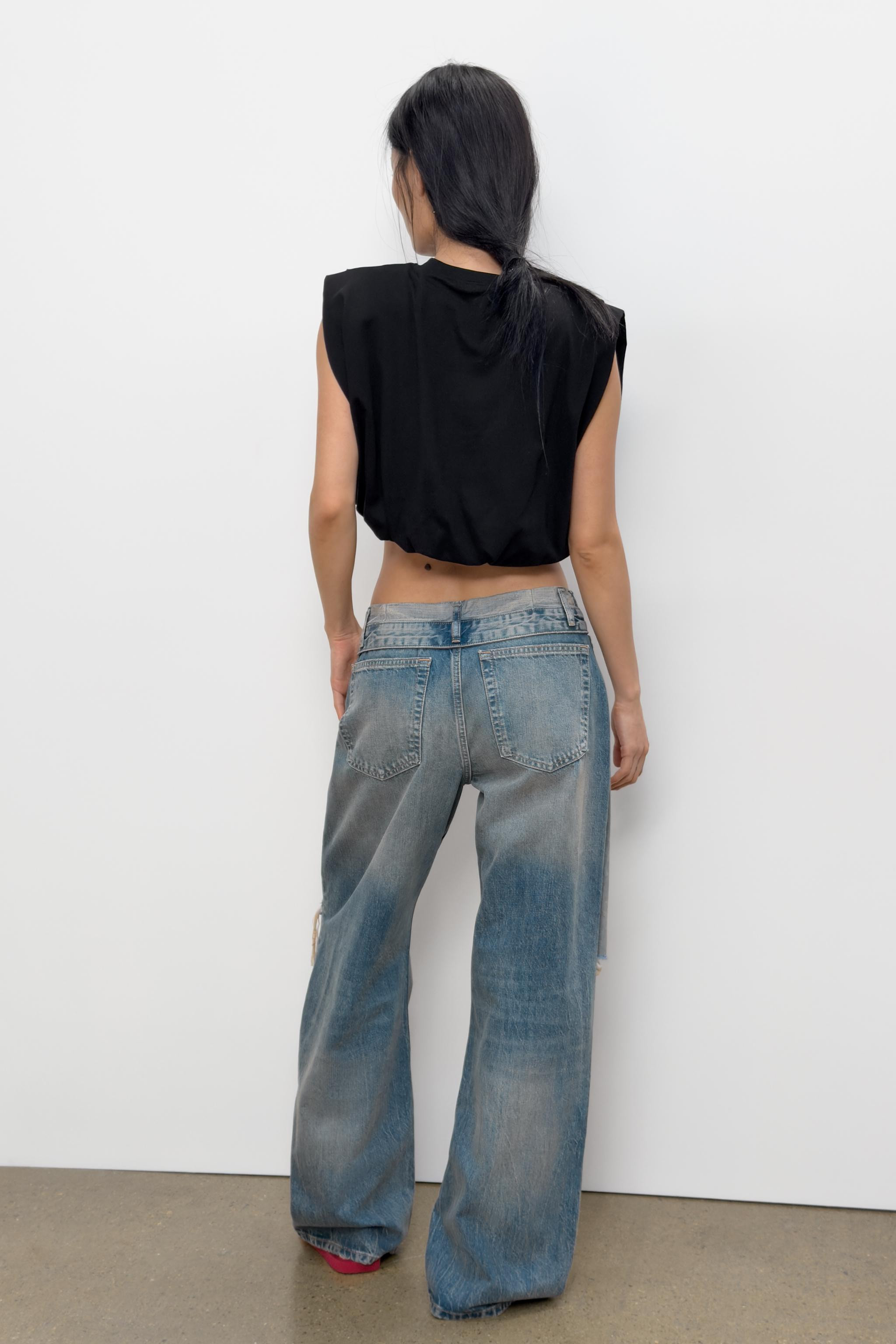 BALLOON TOP WITH SHOULDER PADS | Zara UK