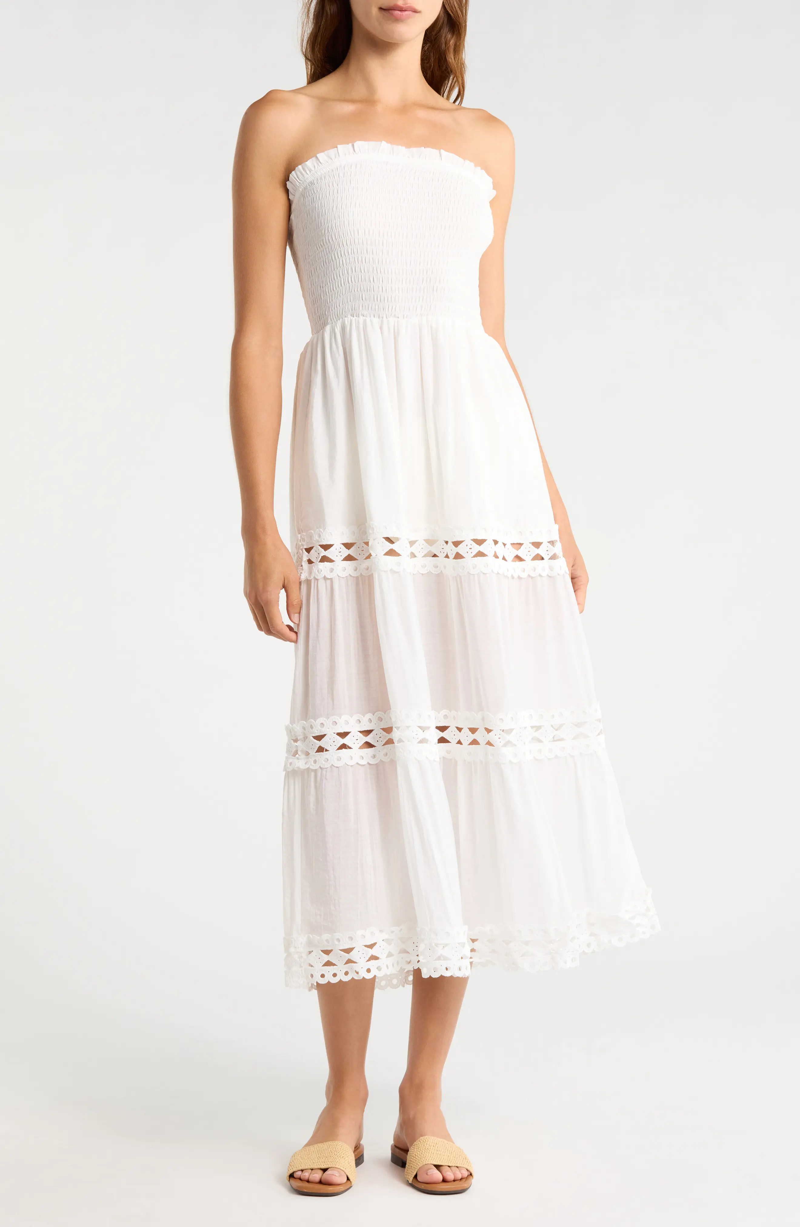 Tiered Strapless Cover-Up Dress (Women) | Nordstrom | Nordstrom