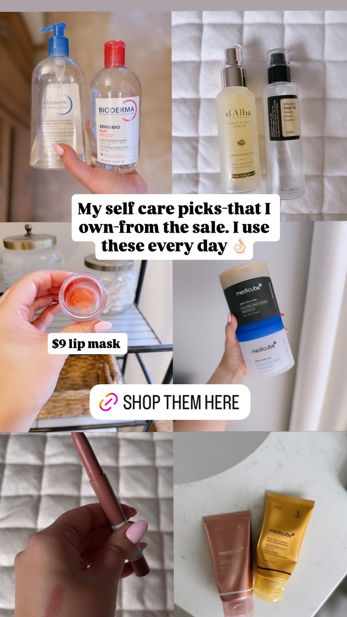 $9 lip mask  My self care picks-that I own-from the sale. I use these every day 👌🏻