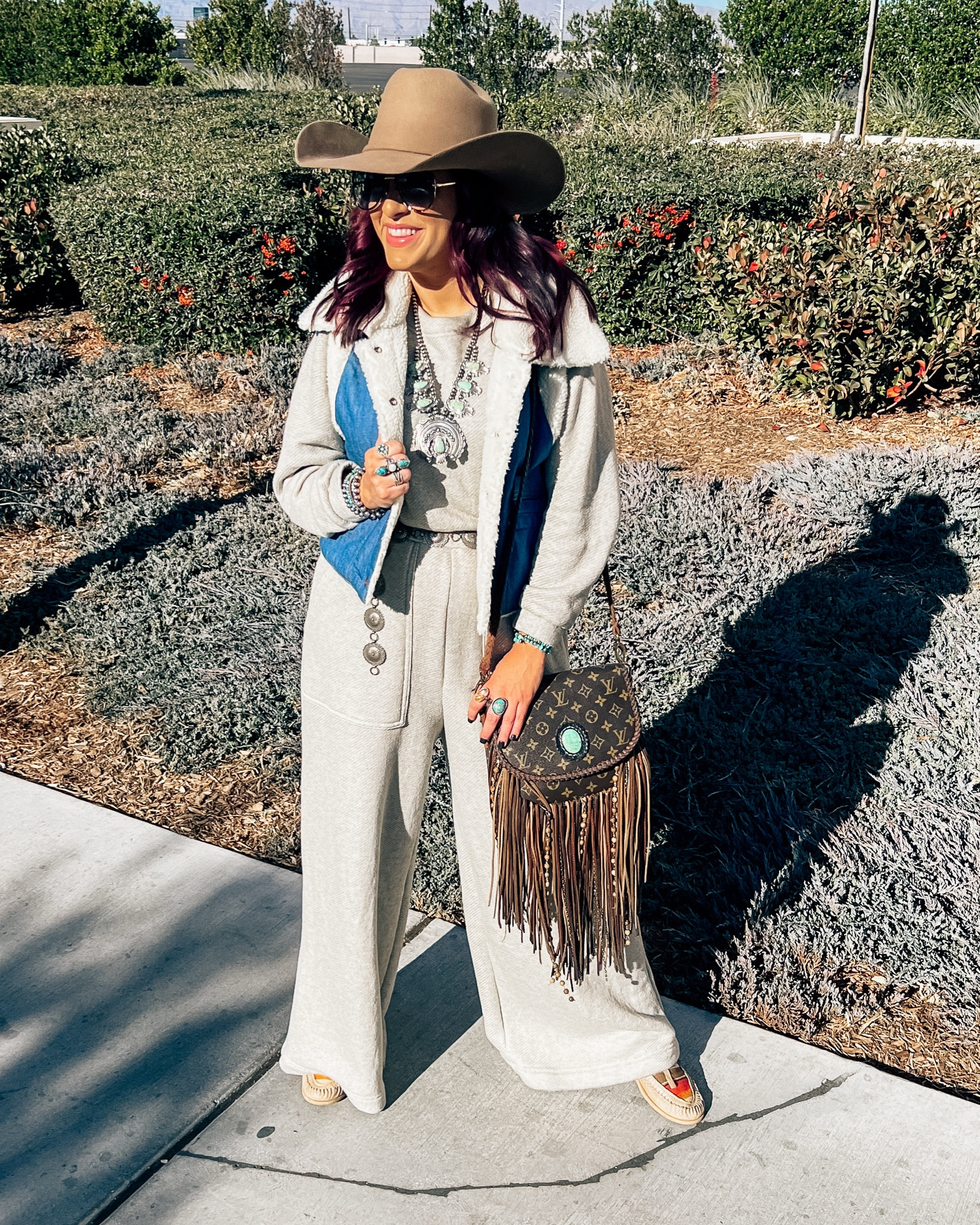 Wrangler Sherpa denim vest in a medium
- winter western casual outfit - free people jumper 

#LTKFindsUnder50 #LTKFindsUnder100 #LTKStyleTip