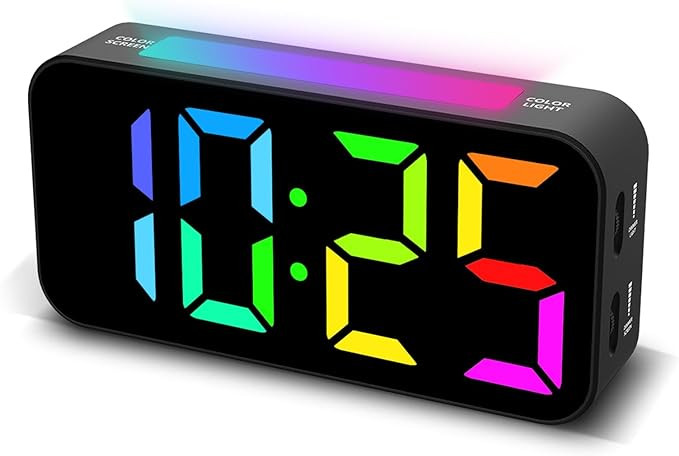 Loud Alarm Clocks for Bedrooms Heavy Sleepers, Digital Clock with Night Light, Large Display, Dua... | Amazon (US)