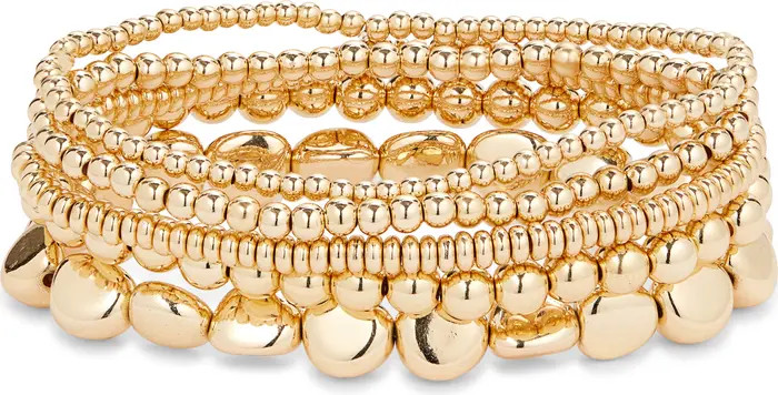 Nordstrom Set of 5 Beaded Stretch Bracelets | Nordstrom | Nordstrom