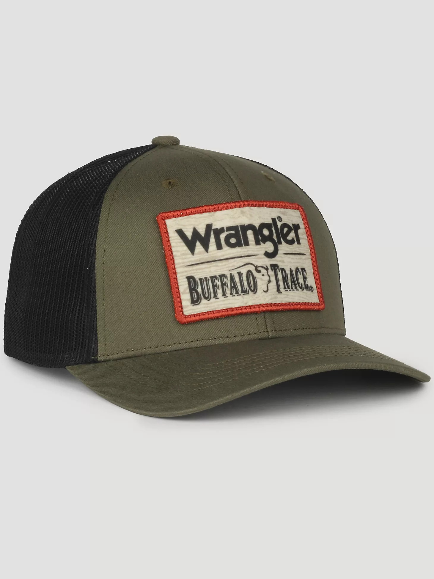 Wrangler x Buffalo Trace™ Men's Patch Hat in Olive | Wrangler