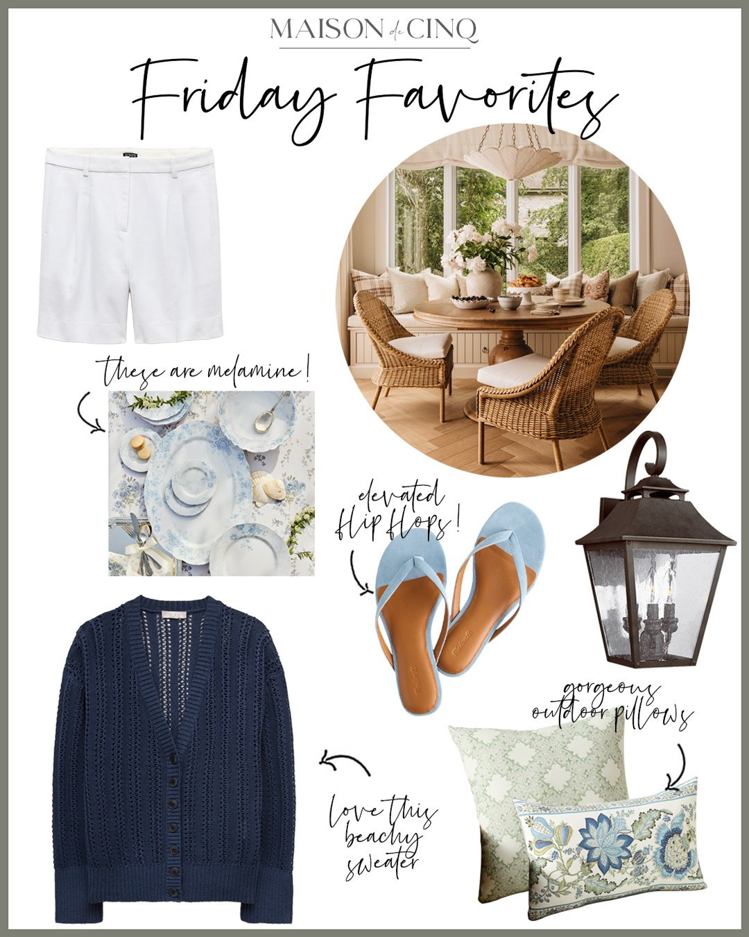 Friday Favorites this week includes JCrew sale like the prettiest summer cardigan, elevated flip flops, our kitchen rug and outdoor lanterns on sale, plus adorable outdoor pillows and more!

Home decor, outdoor decor, outdoor lighting, spring tops,

#LTKHome #LTKOver40 #LTKSaleAlert