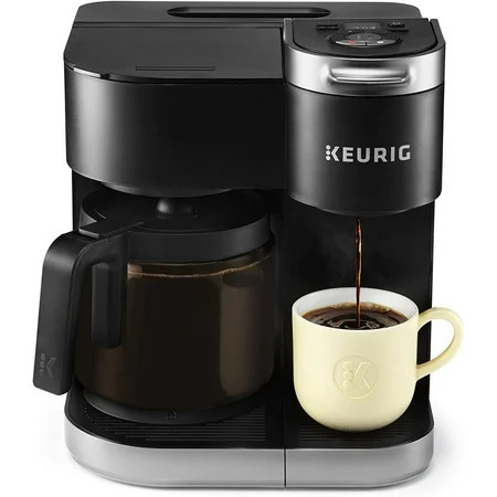 Keurig K-Duo Coffee Maker, Single Serve and 12-Cup Carafe Drip Coffee Brewer, Compatible with K-Cup Pods and Ground Coffee, Black | Walmart (US)