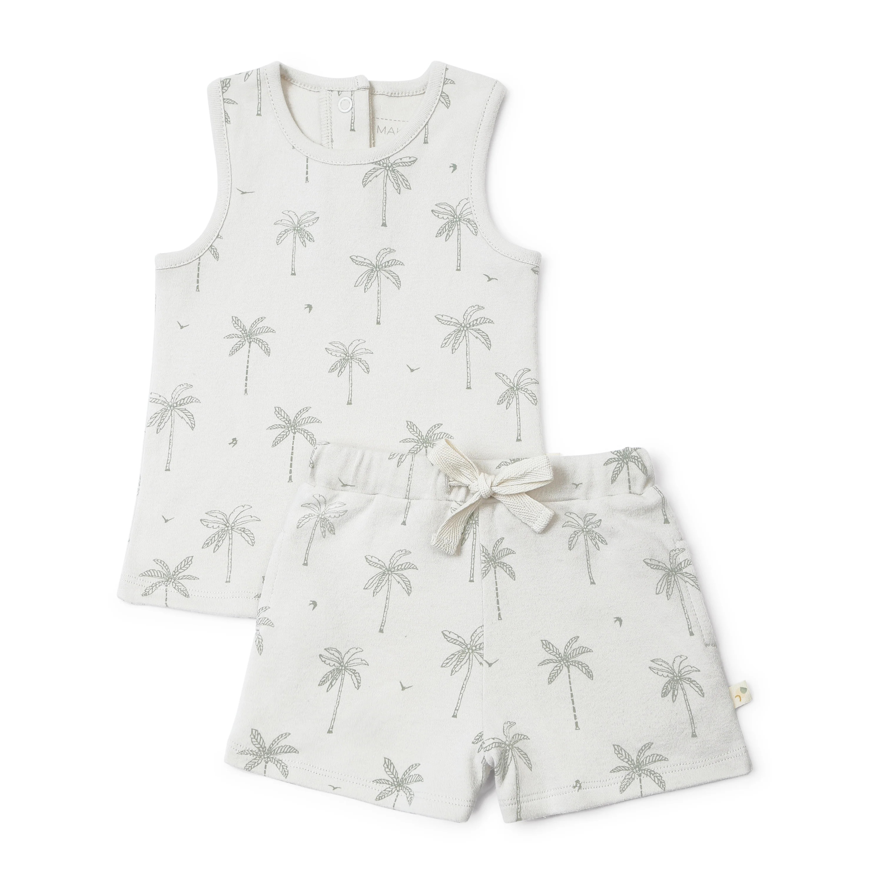 Organic Cotton Shorts And Tee - Tropical | Makemake Organics | Makemake Organics