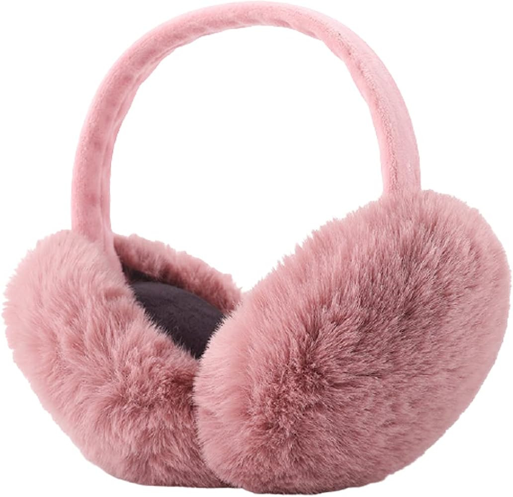 Ear Muffs Warm Furry Earmuffs Ear Warmers for Women Girls, Winter Faux Fur Ear Covers for Outdoor... | Amazon (US)