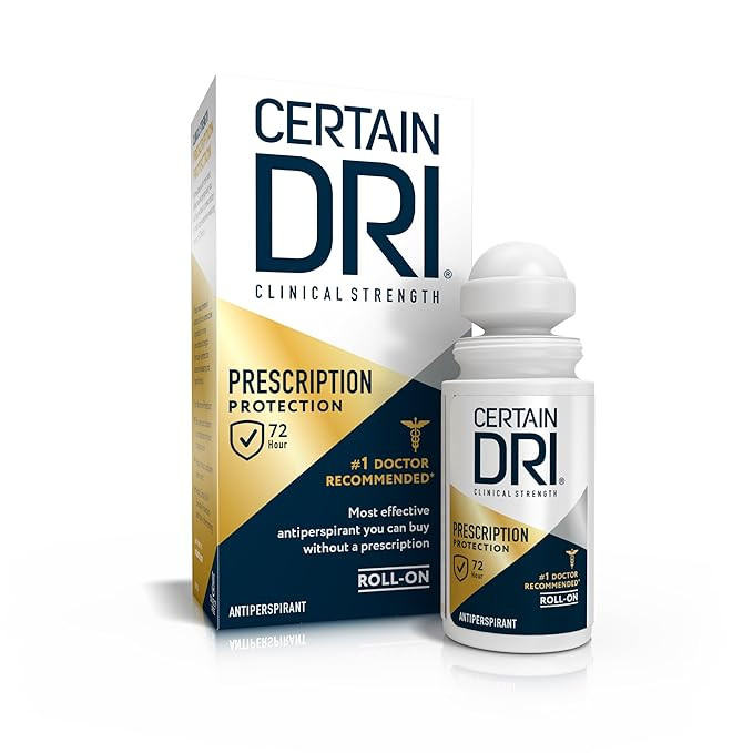 Certain Dri Prescription-Strength Clinical Antiperspirant Roll-On for Hyperhidrosis - 72-Hour Swe... | Amazon (US)