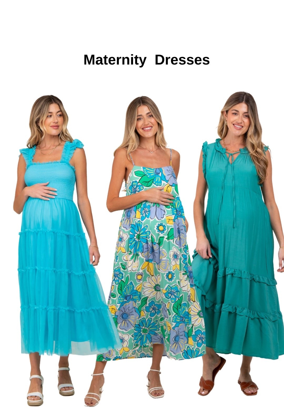 teal maternity dress, turquoise maternity maxi, bright maternity dresses, tropical maternity outfit, beach maternity dress, vacation maternity style, maternity shower dress, baby boy bump style, flowy maternity maxi, spring maternity fashion. 

#LTKSeasonal #LTKWedding #LTKBump