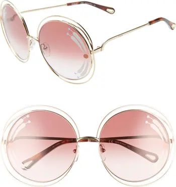 Chloé Carlina 62mm Oversize Round Sunglasses | Nordstromrack | Nordstrom Rack
