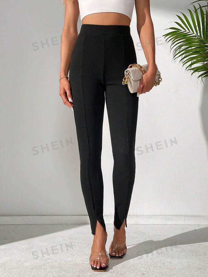 SHEIN Tall Women's Split Hem Leggings | SHEIN