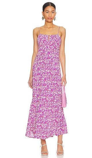 San Paolo Midi Dress in Lou Floral Print Violet | Revolve Clothing (Global)