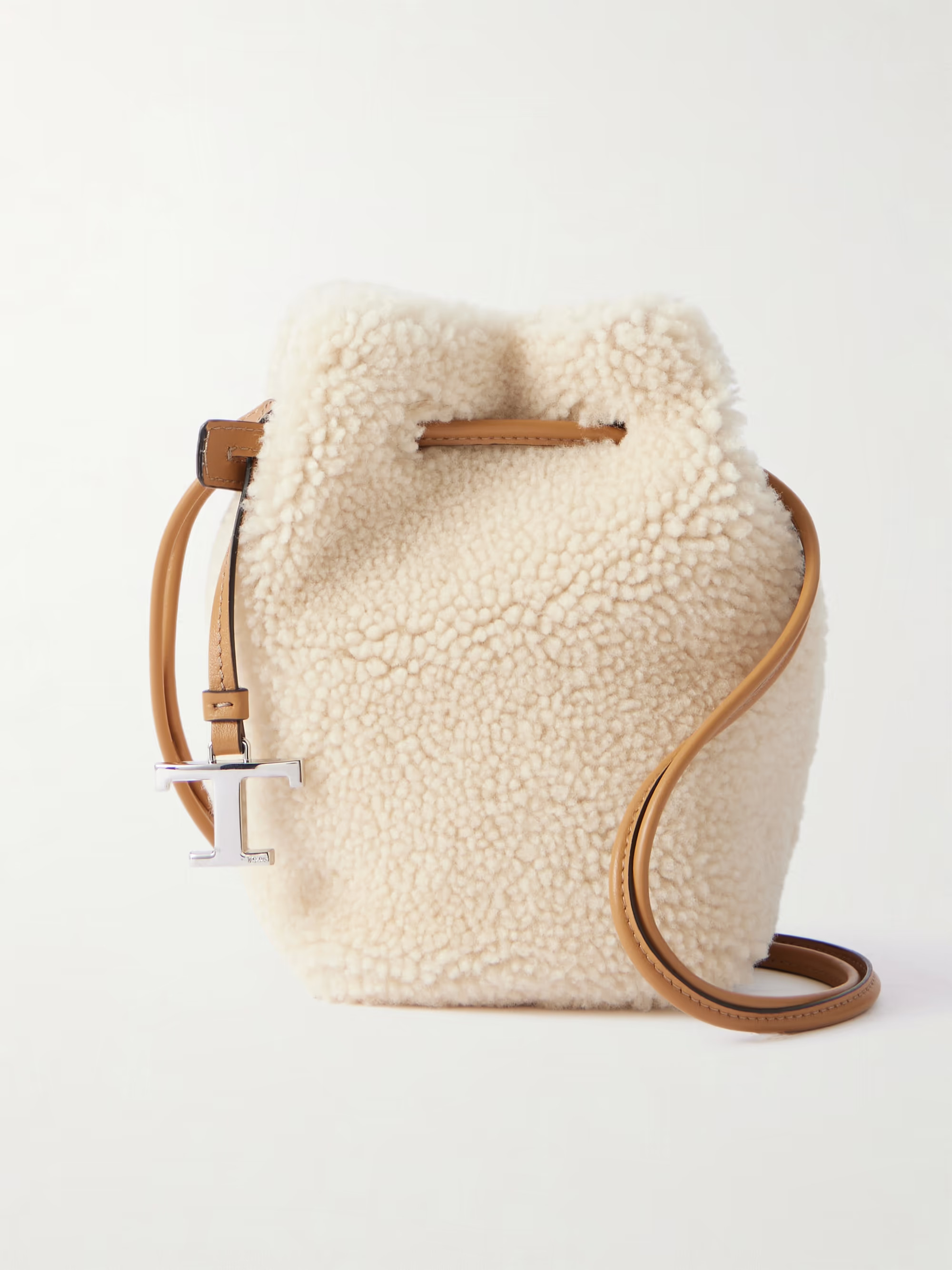 Buz Micro leather-trimmed shearling bucket bag | NET-A-PORTER (UK & EU)