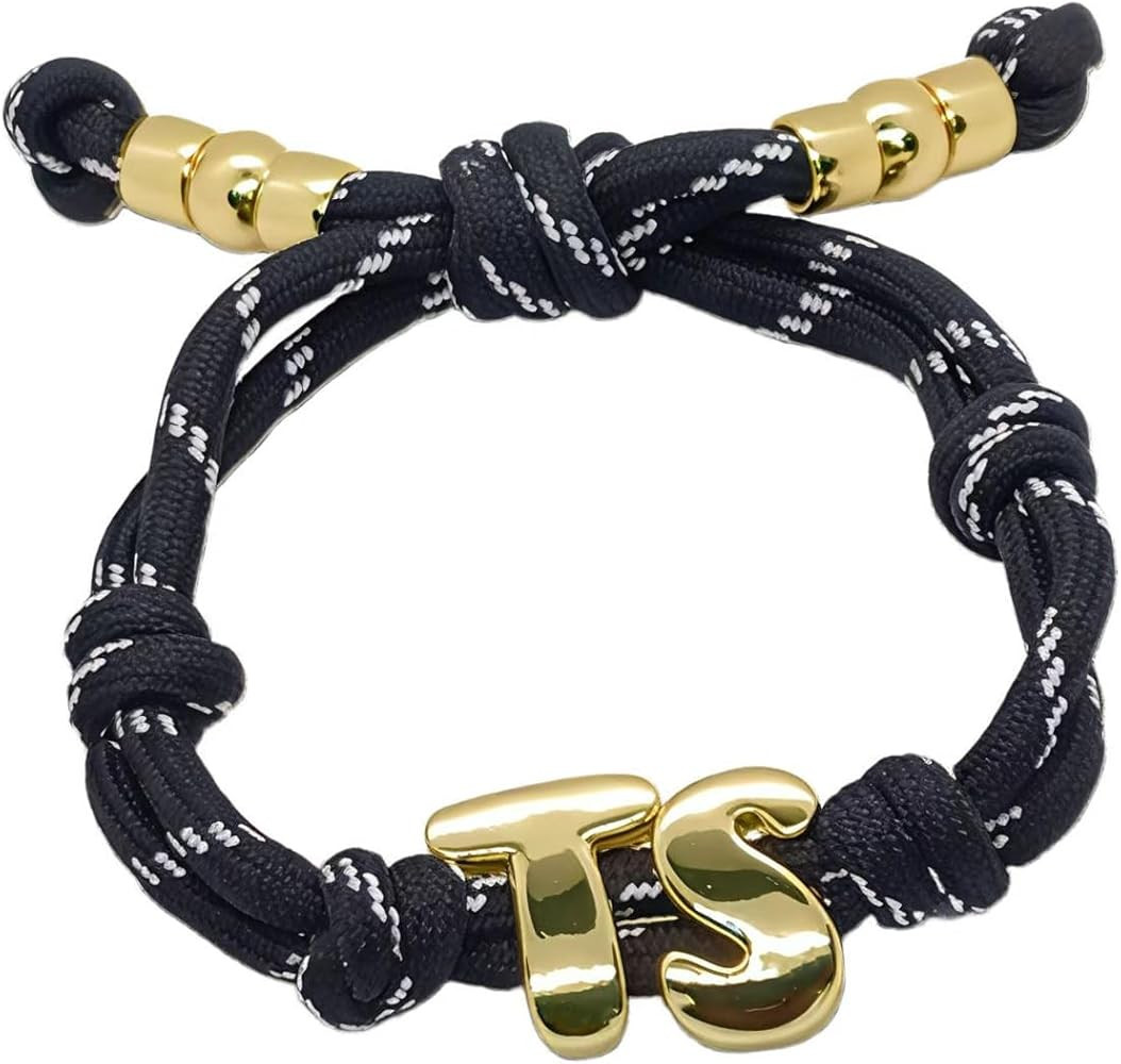 Custom Bubble Initial Bracelet, Personalized Colorful Knotty Letter Bracelets for Women, Woven Na... | Amazon (US)