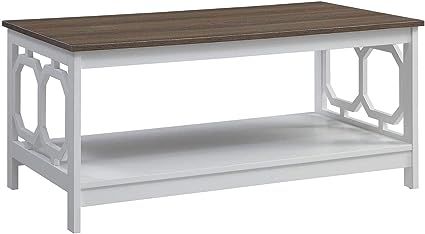 Convenience Concepts Omega Coffee Table, Driftwood Top / White Frame | Amazon (US)