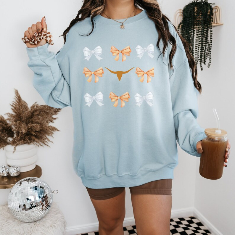 Texas Longhorn Football Sweatshirt, College Team Spirit Apparel, Oversized Sweatshirt, University... | Etsy (US)