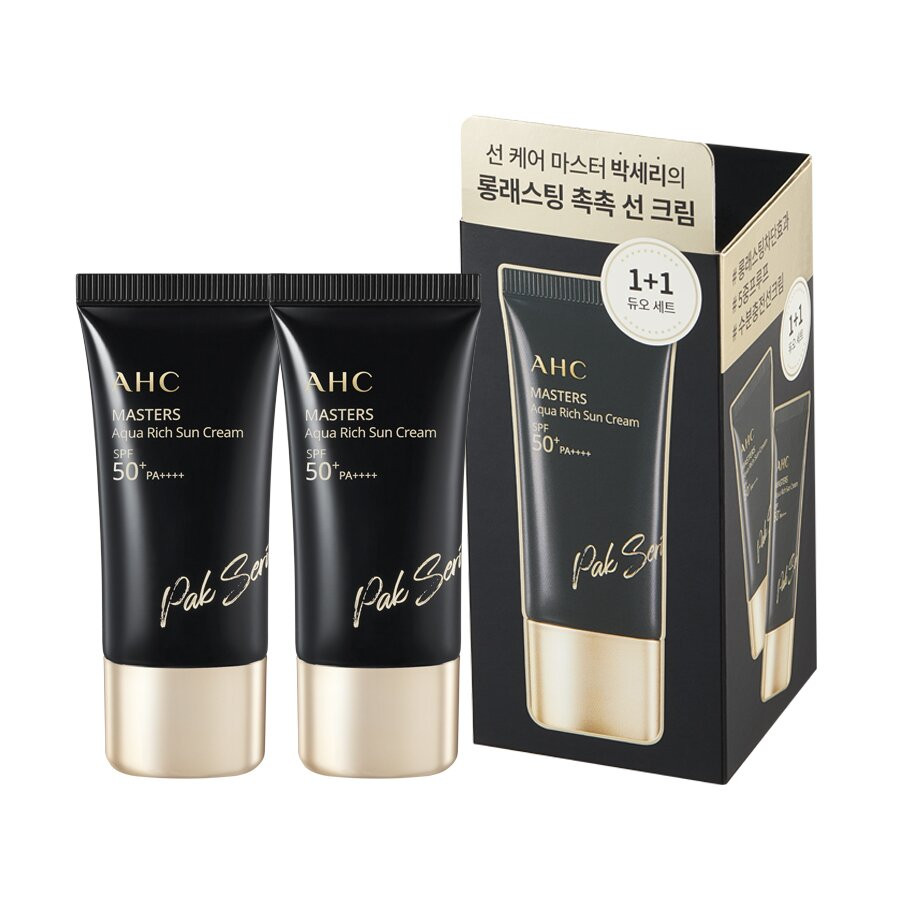 AHC Masters Aqua Rich Sun Cream 1+1 Duo Set (Collaboration with Pak Seri) | Olive Young Global