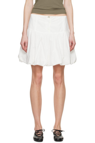White Globo Miniskirt | SSENSE