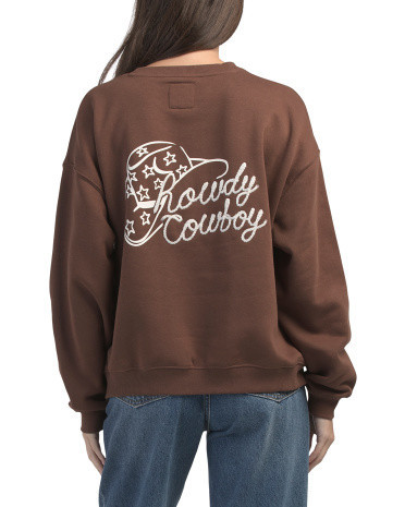 Howdy Cowboy Sweatshirt For Women, Cotton/Polyester | TJ Maxx