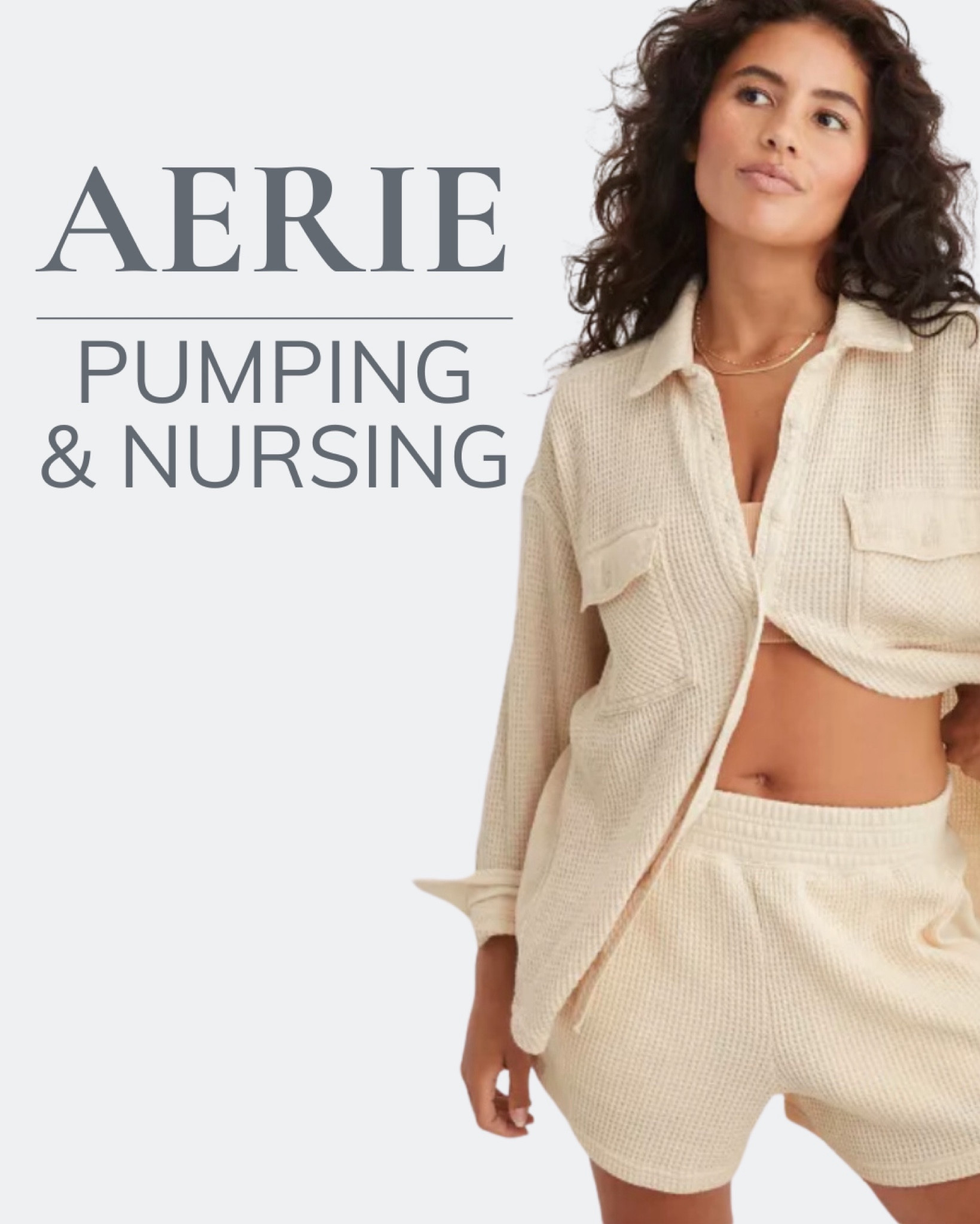 ADORABLE nursing friendly waffle shirt 😍💕