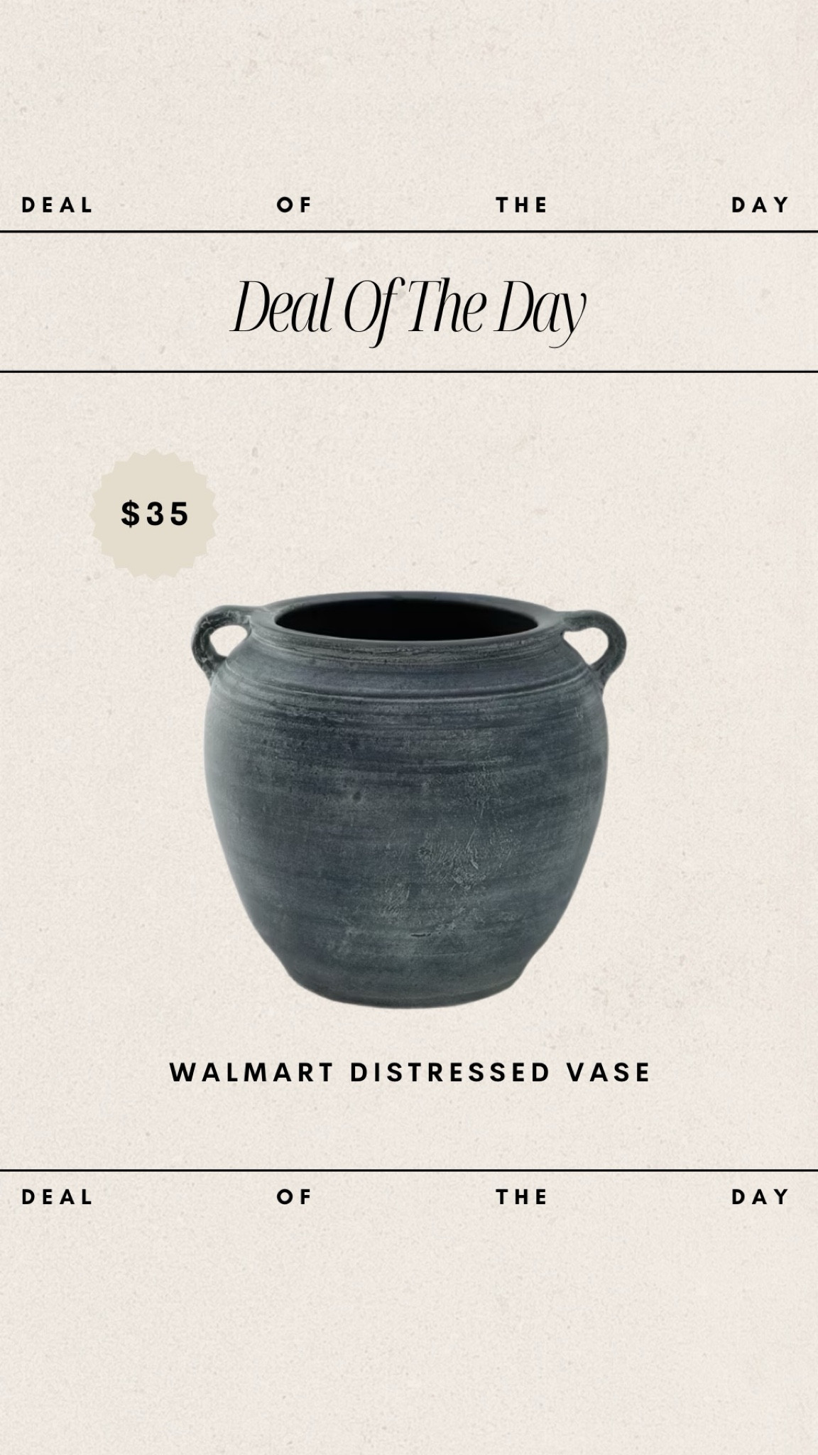 Deal of the day - Walmart Distressed Vase / on sale for only $35!

distressed vase, terracotta vase, black vase, blue vase, affordable home finds, budget friendly home finds, large vase, walmart home finds 


#LTKHome #LTKFindsUnder50 #LTKSeasonal
