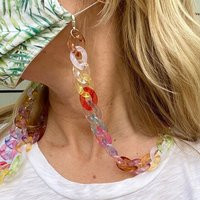 Rainbow Candy Acrylic Glasses Chain, Face Mask Chain, Lanyard, Frame Face Holder, Sunglasses Chain | | Etsy (US)