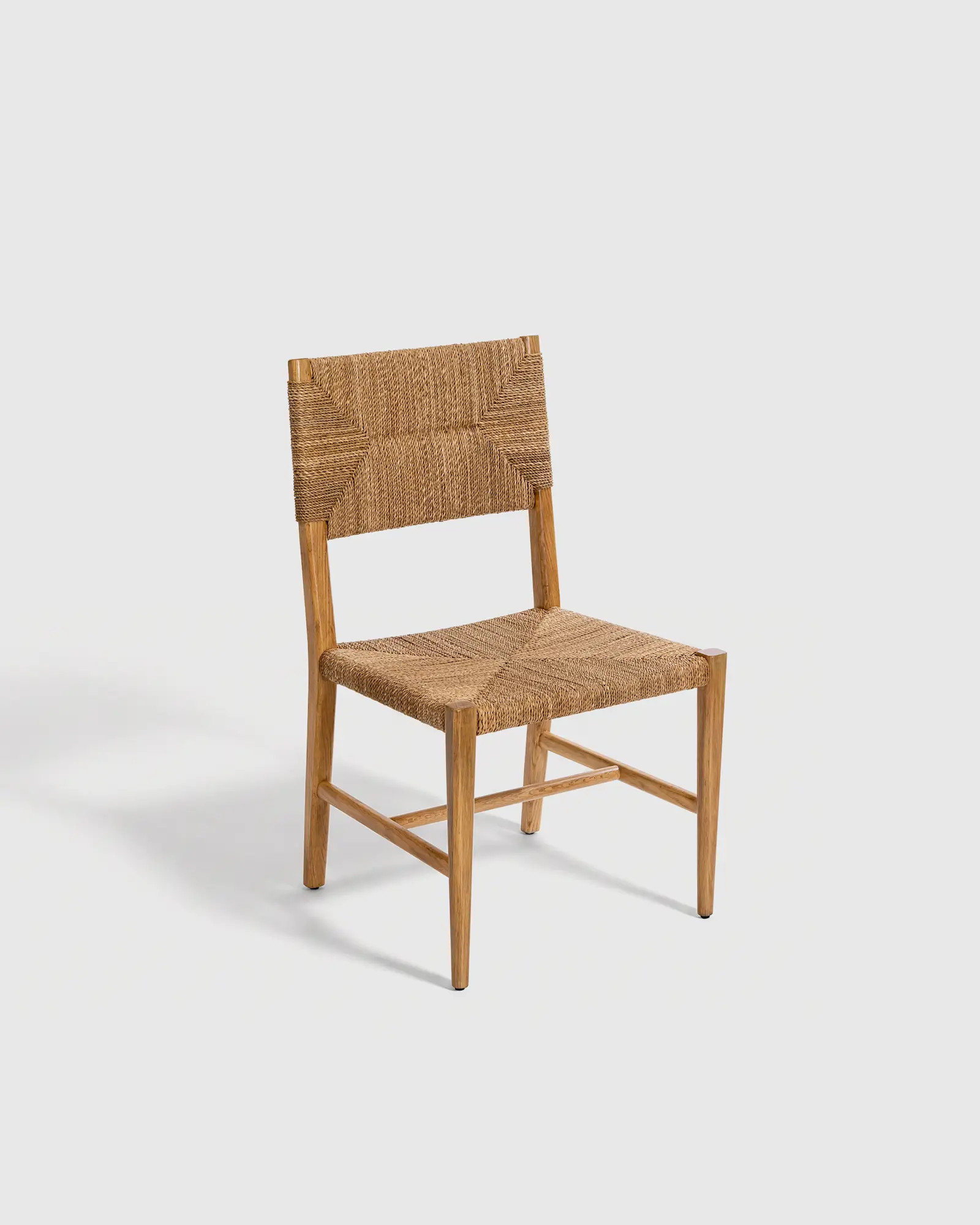 Woven Dining Chair with Solid Oak Frame (Set of 2) | Quince