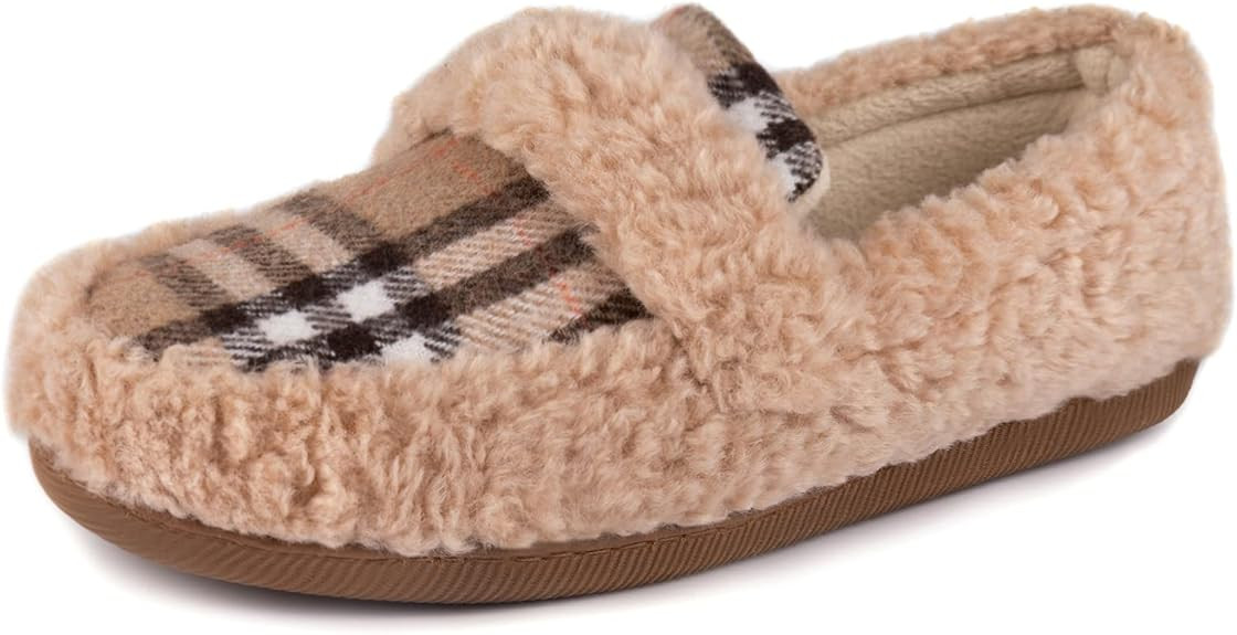 Zizor Women's Memory Foam Cozy Fuzzy Fleece Comfy Slippers, Ladies Indoor or Outdoor House Shoes | Amazon (US)