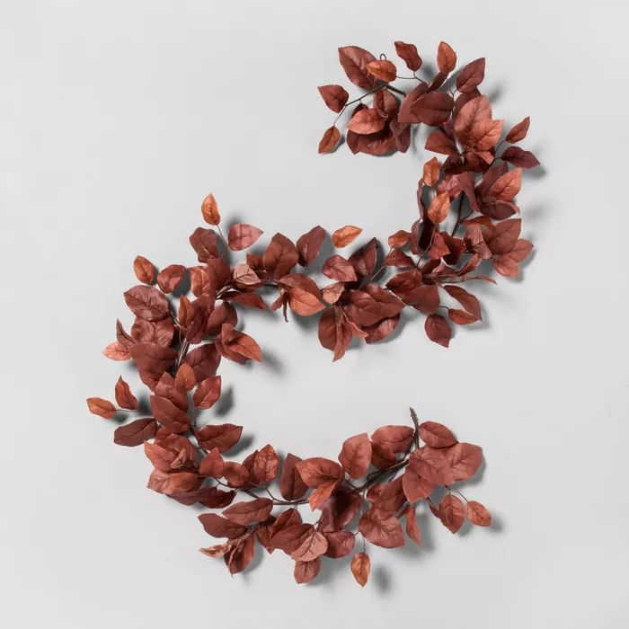 6' Faux Rust Aspen Leaves Garland - Hearth & Hand™ with Magnolia | Target