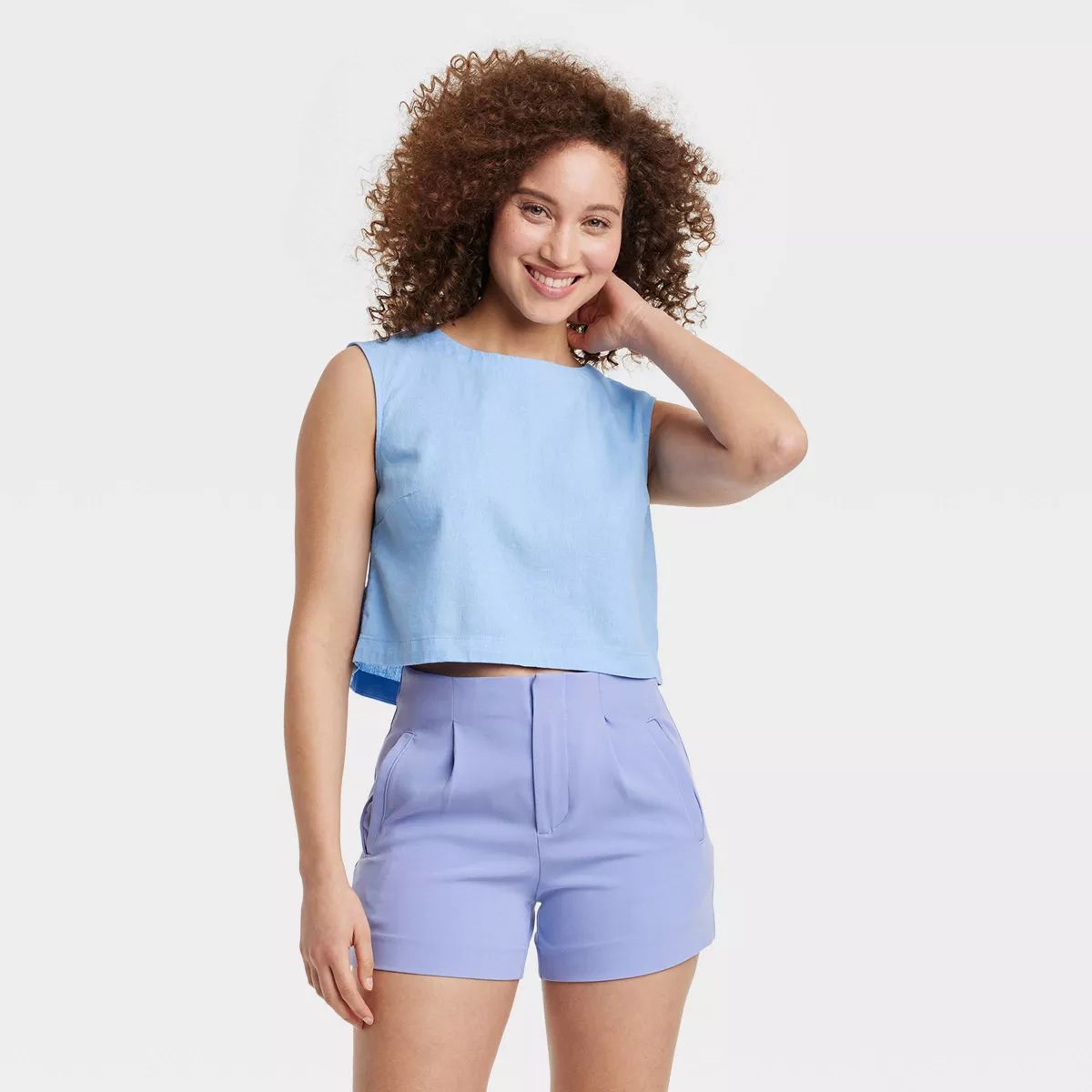 Women's Linen Tank Top - A New Day™ Blue XS | Target