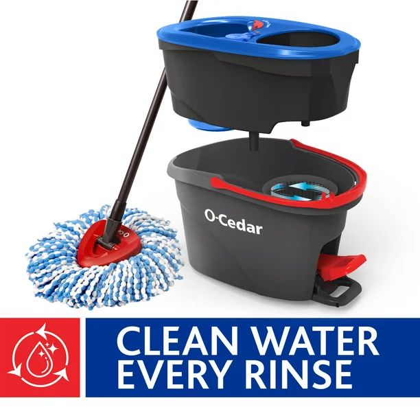 O-Cedar EasyWring RinseClean Spin Mop and Bucket System, Hands-Free System - Walmart.com | Walmart (US)