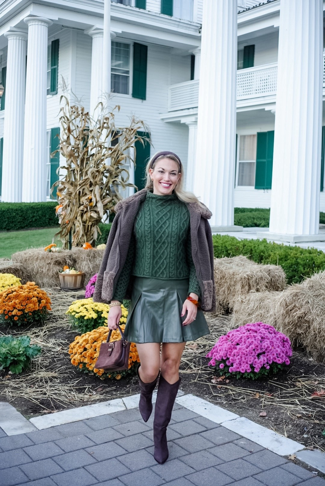 Fall outfit: faux leather skirt, cable knit sweater, chocolate brown boots, Tuckernuck 

#LTKSeasonal #LTKShoeCrush #LTKStyleTip