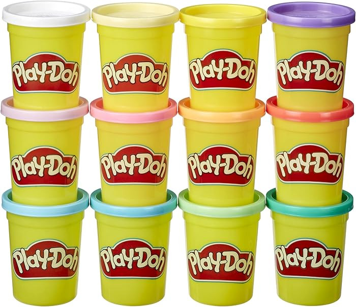 Play-Doh Pastel Colors Bulk 12-Pack of 4-Ounce Cans, Party Favors, Kids Arts & Crafts, Back to Sc... | Amazon (US)