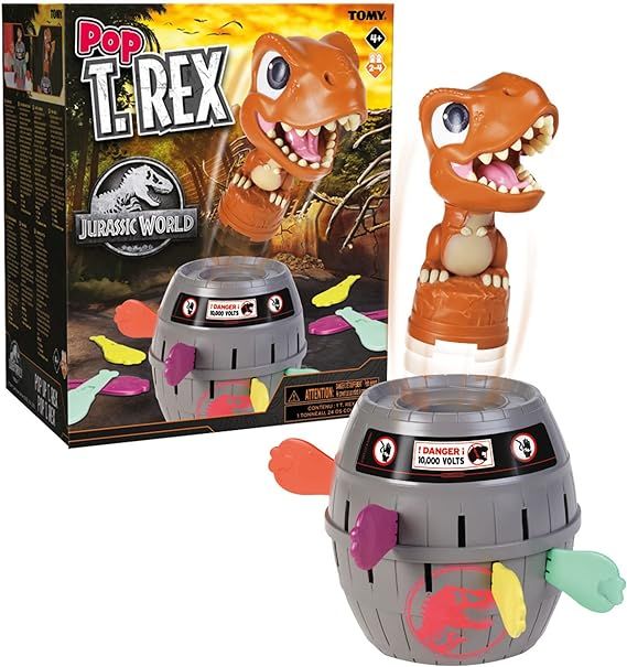 TOMY Games, Jurassic World Pop Up T-Rex, Dinosaur Game for Kids, Family Game for Ages 4+ | Amazon (US)