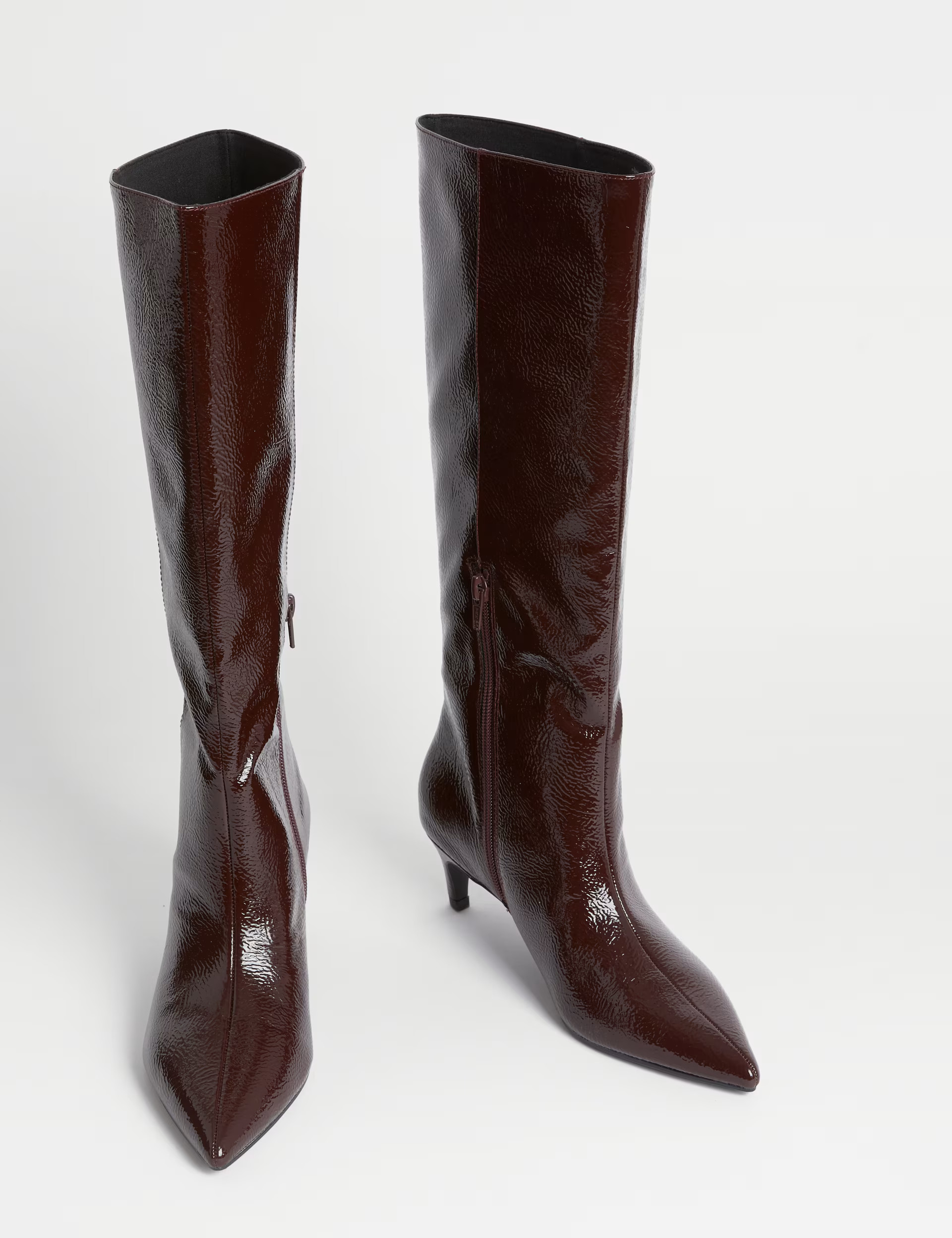 Kitten Heel Pointed Toe Knee High Boots | Marks & Spencer (UK)