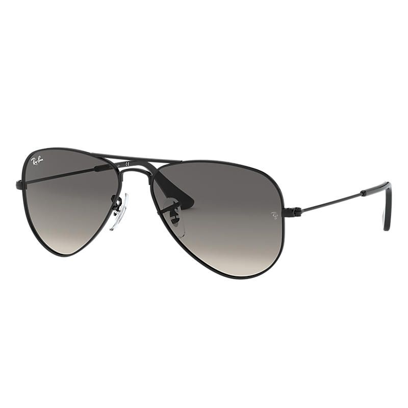 Ray-Ban Aviator Junior Black Sunglasses, Gray Lenses - Rj9506s | Ray-Ban (US)