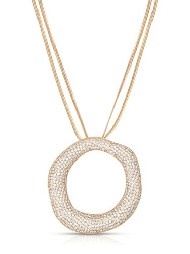 Ettika Choker Necklace For Women. 18k Gold Plated Open Circle Pavè Statement Necklace. Jewelry, Gifts for Women | Amazon (US)